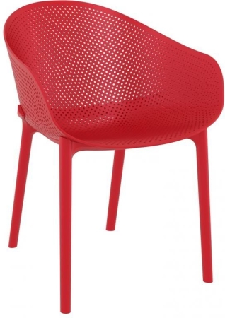 Кресло пластиковое Sky красное