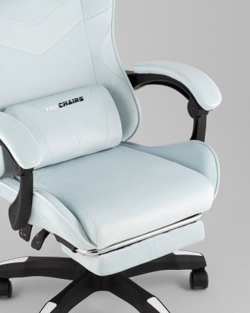 Кресло спортивное TopChairs MG-7019 велюр светло-голубой фото в интернет-магазине Stoolmarket