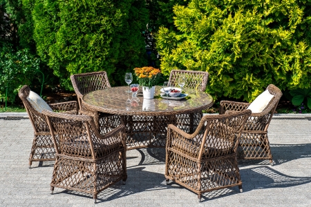 "Латте" плетеное кресло из искусственного ротанга, коричневый