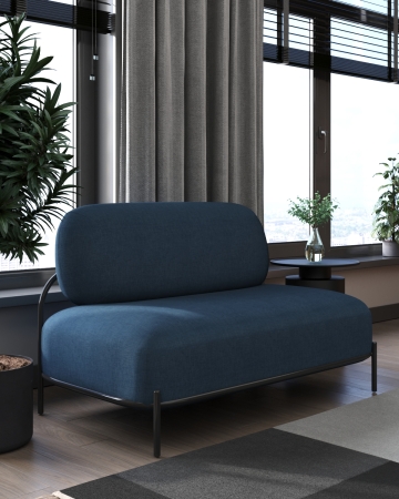 Диван Стоун рогожка синий