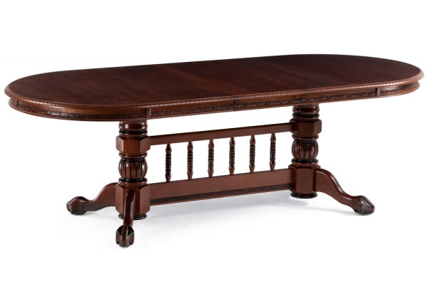 Стол деревянный раскладной Кантри орех с коричневой патиной