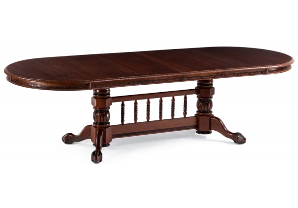 Стол деревянный раскладной Кантри орех с коричневой патиной