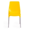 Стул GENIUS (mod 75) металл и пластик, 46x56x84cм, желтый, ножки хром
