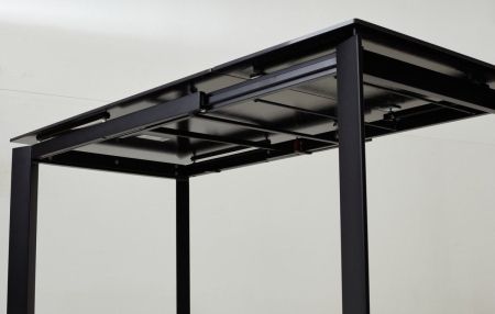 Стол CORNER 120 MATT BLACK MARBLE SINTERED STONE, BLACK