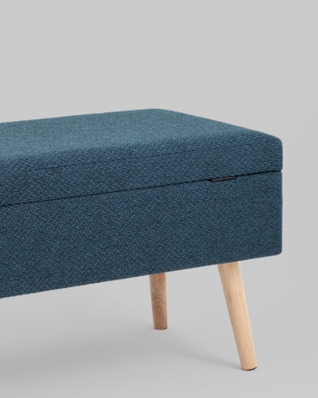 Банкетка Сторми с ящиком темно-синий