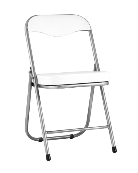 Стул складной ДЖОН металлик, белый Стул складной ДЖОН металлик, белый