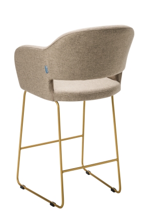 Кресло полубар Oscar Браун/Линк золото