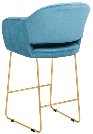 Кресло полубар Oscar Блю/Линк золото