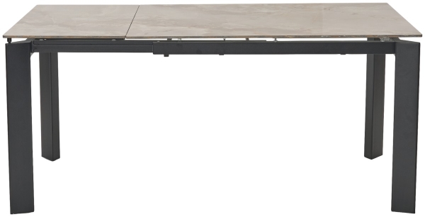 Стол CORNER 120 GLOSS AMBER JADE SOLID CERAMIC, BLACK