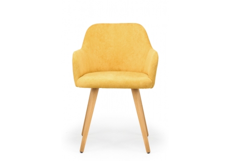 Стул деревянный Инфини 360 горчичный (ocean 016), светлое дерево