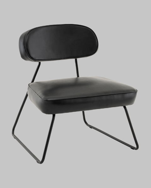 Кресло Kate new ткань экокожа черный