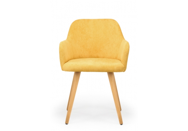 Стул деревянный Инфини 360 горчичный (ocean 016), светлое дерево