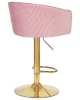 Стул барный DARCY золотой, розовый велюр 1922-16