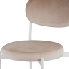 Стул Maso велюр бежевый, белые ножки