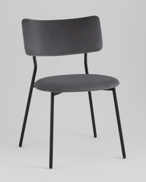 Стул Амелия велюр темно-серый