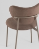 Стул Rina велюр коричневый, каркас бежево-серый