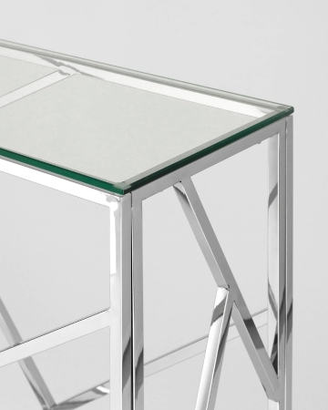 Консоль АРТ ДЕКО 115*30 серебро