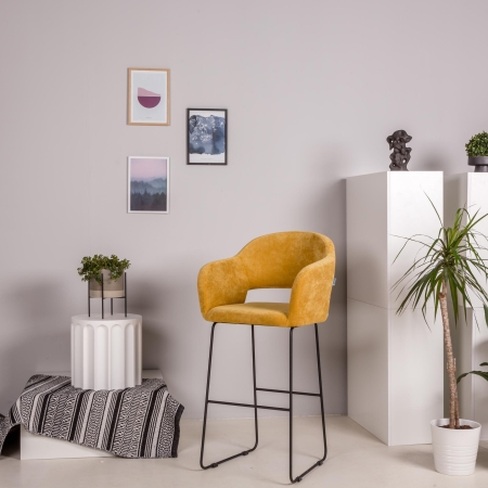 Кресло полубар Oscar Желт/Линк золото