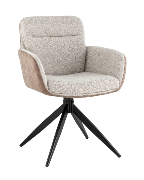 Стул обеденный Waldo светло-серый c бежевой экокожей Стул обеденный Waldo светло-серый c бежевой экокожей