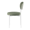 Стул Maso букле зеленый MOSS 615, белые ножки
