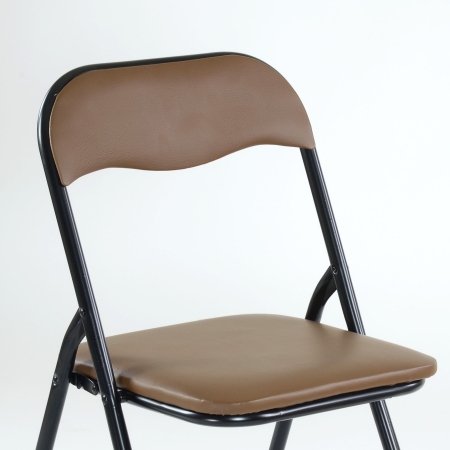 Стул Barneo N-297 Joker черный каркас - PU темно-коричневая экокожа