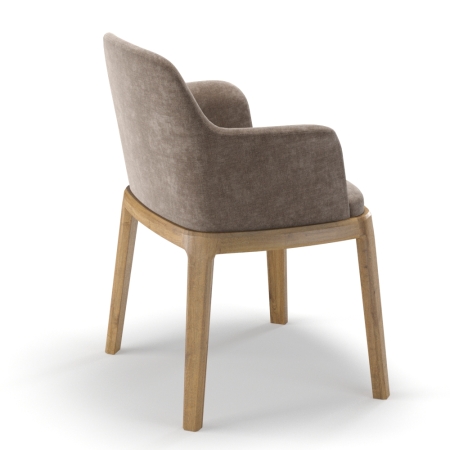 Стул Фреш 1 марсель смок/дуб коньяк