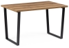 Стол деревянный Лота Лофт 120*25 мм дуб делано темный, матовый черный