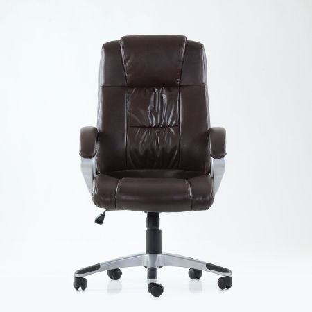 Кресло для руководителя K-6 коричневая экокожа