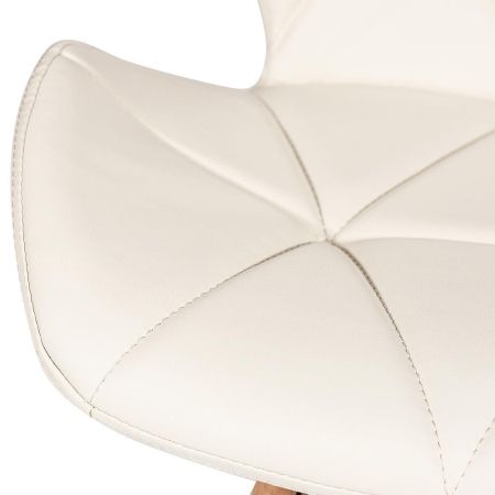 Стул STUTTGART (mod. 74) дерево, береза, металл, экокожа, 42х52х72х45 см, слоновая кость, бук