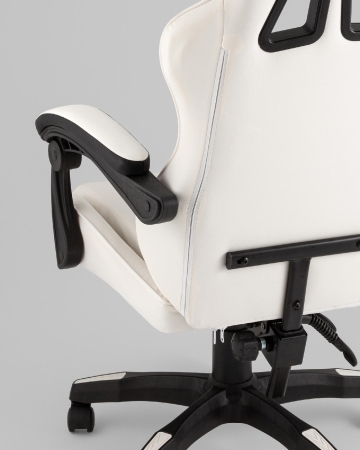 Кресло спортивное TopChairs Phantom бело-черный