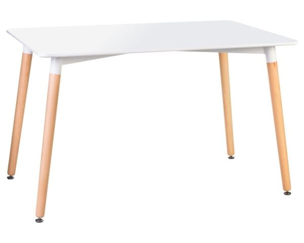 Стол обеденный SERRA WIDE ножки светлый бук, столешница белая Стол обеденный SERRA WIDE ножки светлый бук, столешница белая