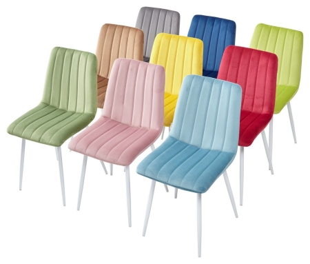 Стул DUBLIN G108-38 винный велюр, белый каркас