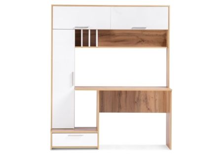 Стол Лайт 03.243 дуб золотой (крафт), белый премиум