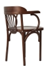 Деревянный стул Венский темный тон с твердым сиденьем
