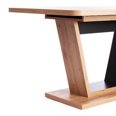 Стол обеденный VOX раздвижной, ЛДСП, дуб артисан, графит