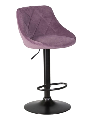Набор 2 шт Стул барный LOGAN BLACK, пудрово-сиреневый велюр (MJ9-52)