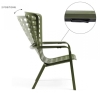 Лаунж-кресло пластиковое Folio зеленое