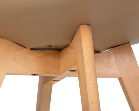 Набор 4 шт Стул обеденный JERRY SOFT, ножки светлый бук сиденья бежевый (GR-03)