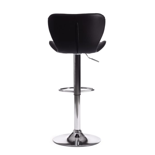 Стул барный AVIONIC черный, экокожа и металл, мягкое сиденье, без подлокотников