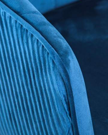 Стул барный DARCY черный, синий велюр 1922-20