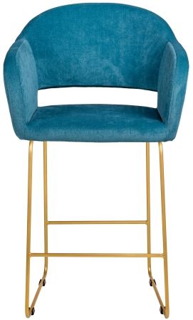 Кресло полубар Oscar Блю/Линк золото