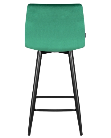 Стул полубарный OLIVIA черные матовые ножки, зеленый велюр 108-64