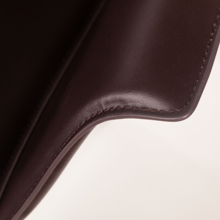 Стул с подлокотниками GIO кожа коричневый