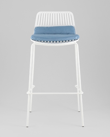 Стул барный Louran с подушкой белый