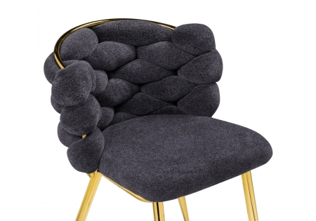 Стул на металлокаркасе Rendi серый, золотой