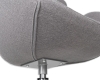 Кресло дизайнерское SWAN серая ткань, алюминиевое основание