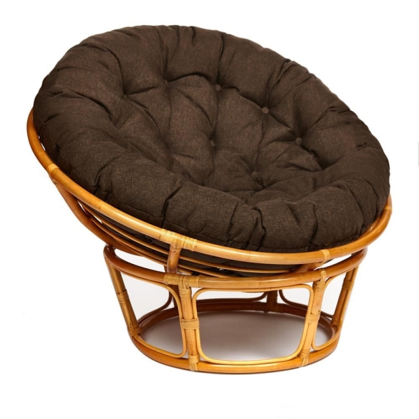 Кресло "PAPASAN" 23/01 W с подушкой мед, ткань коричневый, 3М7-147