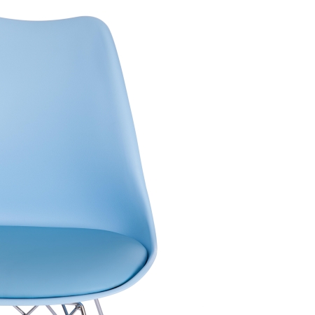 Стул TULIP IRON CHAIR (mod.EC-123) металл и пластик, 54.5*48*83.5 см, голубой
