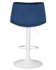 Набор 2 шт Стул барный TAILOR WHITE, синий велюр (MJ9-117)