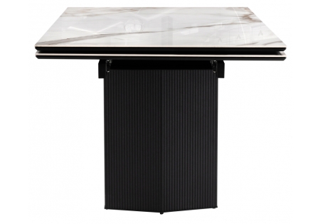 Керамический стол Монерон 200(260)х100х77 серый, черный